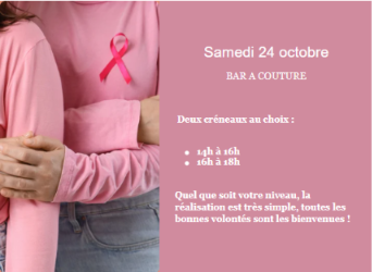 fabrication coussins octobre rose à Blois